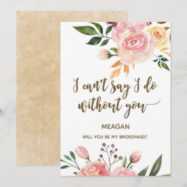 Boho floral werden Sie meine Bridesmaid-Karte Einladung