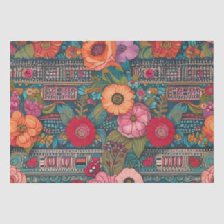 Boho Floral Whimsical Seidenpapier