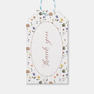 Boho Floral Wildblume Vielen Dank Geschenkanhänger