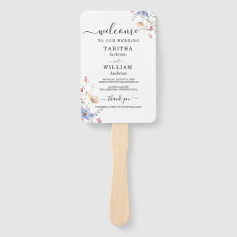 Boho Floral wildflower wedding Invitation Fächer