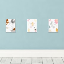 Boho Floral Woman Abstrakt Line Art
