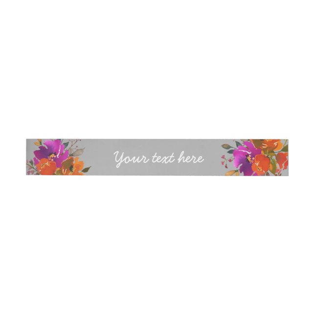 boho floral, wrap um Adressmarken Rundum-Adressaufkleber (Person)