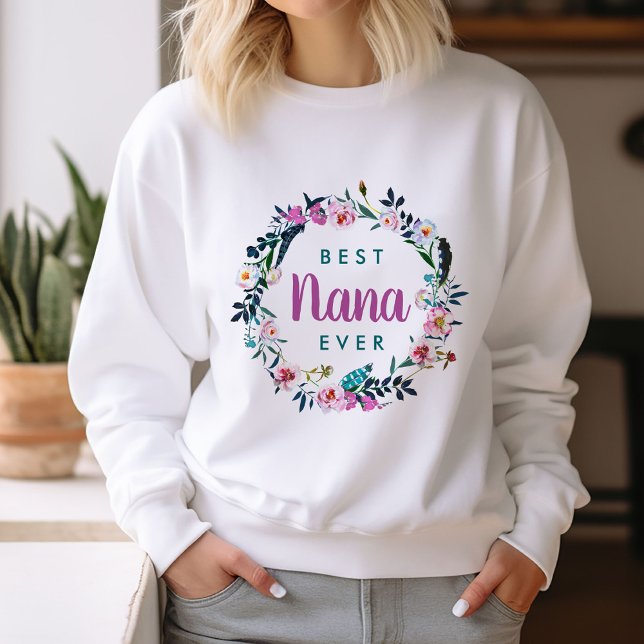Boho Floral Wreath Sweatshirt (Von Creator hochgeladen)