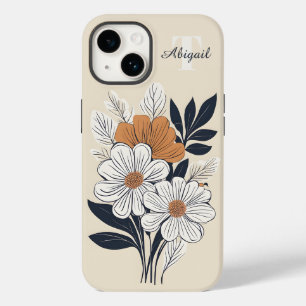 Boho Floral Zeichnend Case-Mate iPhone 14 Hülle