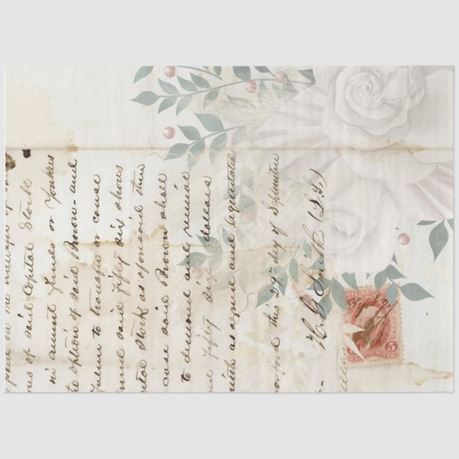 Boho FloralEphemera Design Series #2 Seidenpapier (Vorderseite)