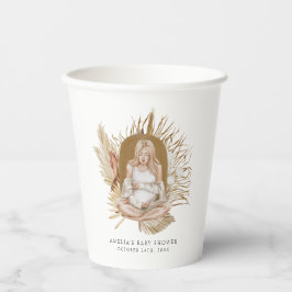 Boho Florals Baby Shower Pappbecher