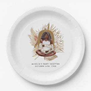 Boho Florals Baby Shower Pappteller