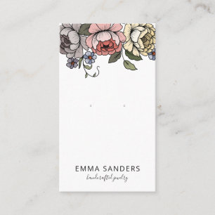 Boho Florals Earring Juwelier Display Cards Telefonnummerkarte