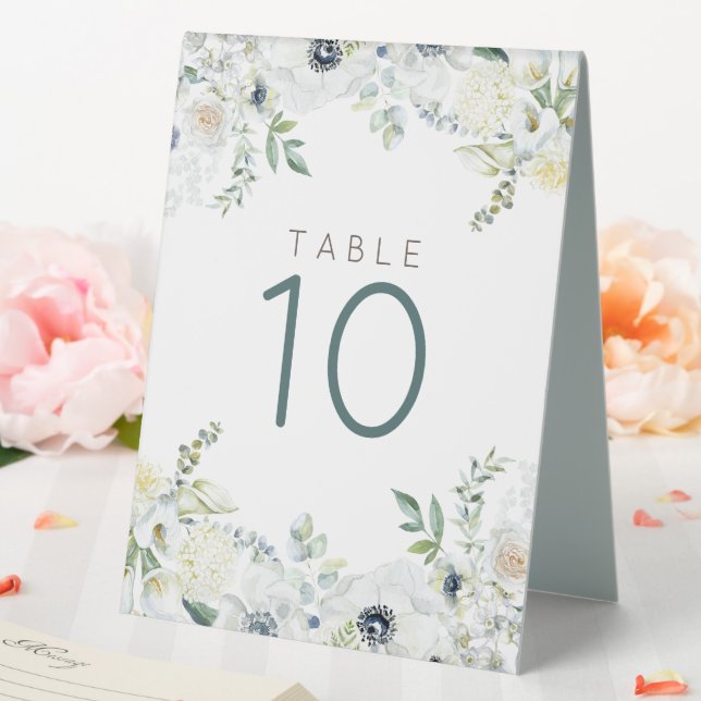 Boho Florals Eucalyptus Wedding Tischnummer Tischaufsteller (In Situ (Hochzeit))