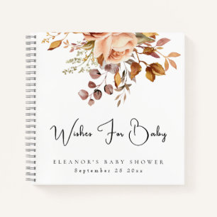 Boho Florals wünscht sich Baby Showroom Gästebuch Notizbuch