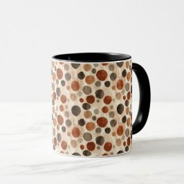 Boho Flow Shapes Mug – Earth Tone Design Tasse