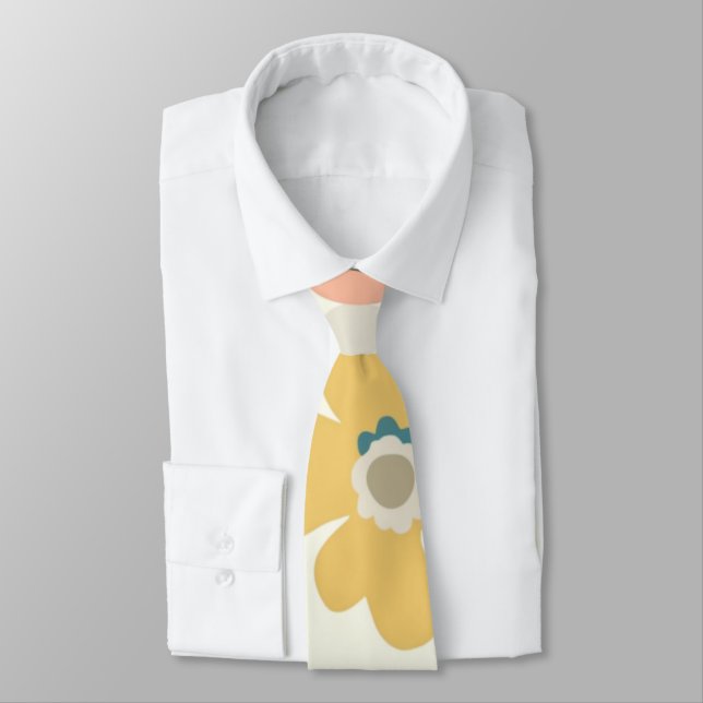 Boho Flower Floral Custom – Elegant Fashion Krawatte (Gebunden)