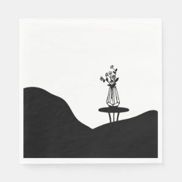 Boho Flower pot on table Serviette