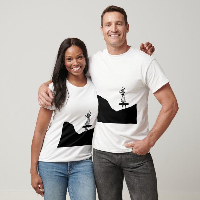 Boho Flower pot on table T-Shirt (Unisex)