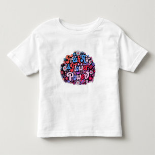 Boho Flower Power Grafik Kleinkind T-shirt