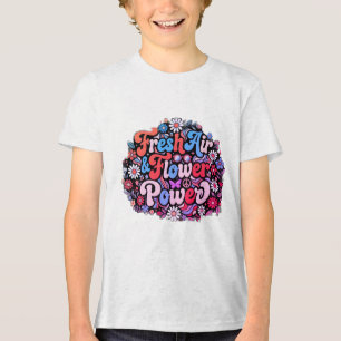 Boho Flower Power Grafik Tri-Blend Shirt