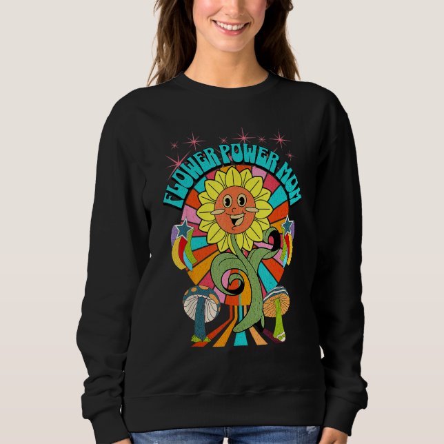 Boho Flower Power Mom Mom Life Best Mom Ever Sweatshirt (Vorderseite)