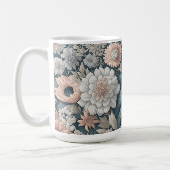 Boho Flowers Design 15 oz Mug classique (Gauche)