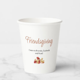 Boho Foliage Friendsgiving Moderner Erntedank Pappbecher