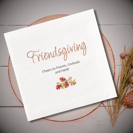 Boho Foliage Friendsgiving Moderner Erntedank Serviette