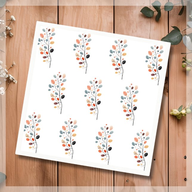 Boho Folk Herbst Herbstleaf Erntedank Serviette (Von Creator hochgeladen)