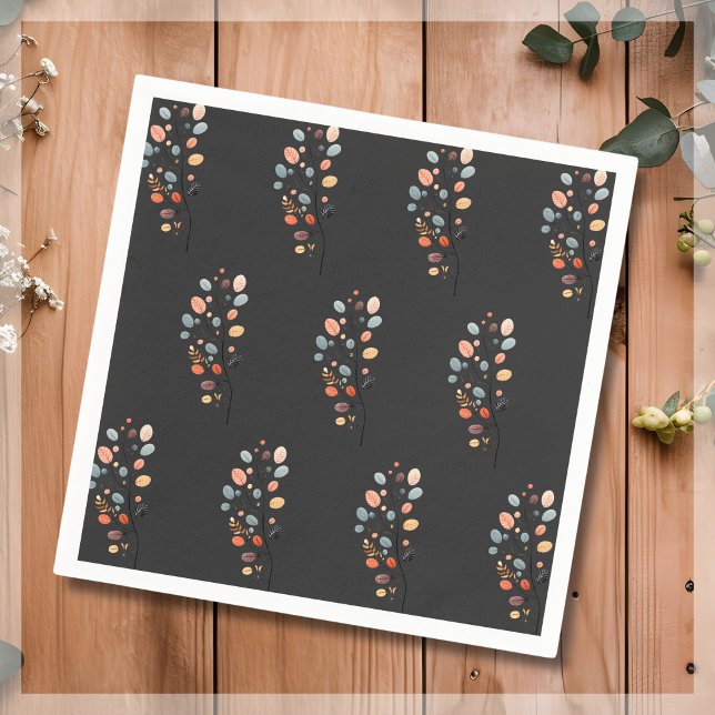 Boho Folk Herbst Herbstleaf Erntedank Serviette (Von Creator hochgeladen)
