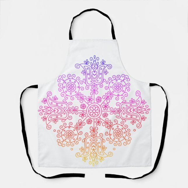 Boho Folk Pattern Schürze (Vorderseite)
