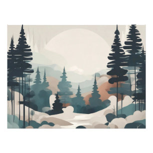 Boho Forest Landscape Artwork Fotodruck
