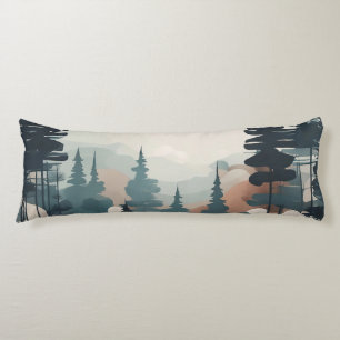 Boho Forest Landscape Artwork Seitenschläferkissen