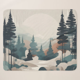 Boho Forest Landscape Artwork Sherpadecke
