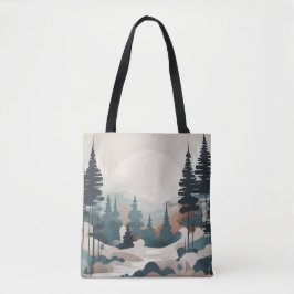 Boho Forest Landscape Artwork Tasche