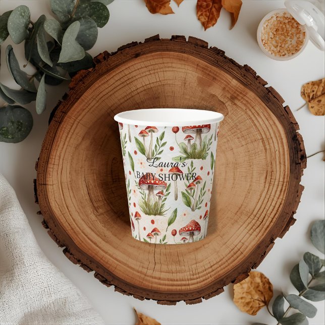 Boho Forest Woodland Animals Fall Baby Dusche Pappbecher (Von Creator hochgeladen)