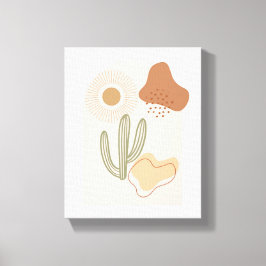 Boho Formen Abstrakt Beige Terracotta Leinwanddruck