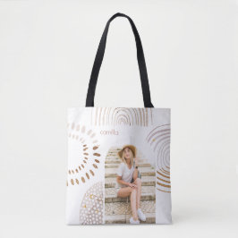 Boho Formen und Name mit Foto Arch Tasche