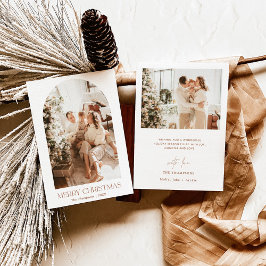 Boho Foto Christmas Card | Terracotta Holiday Einladung