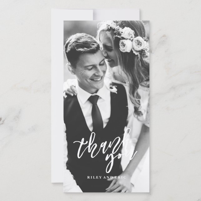 Boho Foto DANK YOU CARD Dankeskarte (Vorderseite)