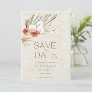 Boho Foto Hochzeit im Herbst Save The Date