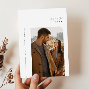 Boho Foto Save the Date Minimalistisch Einladung