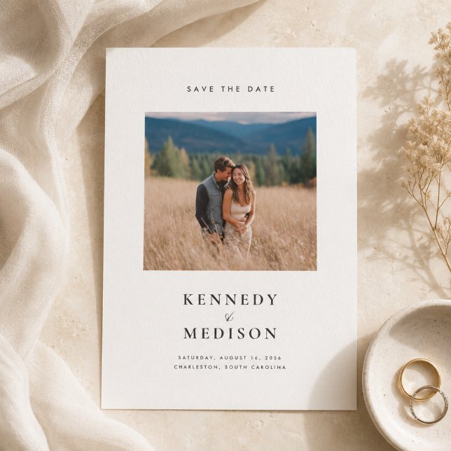 Boho-Foto-Save-the-Date | Moderne minimalistische  Save The Date (Von Creator hochgeladen)