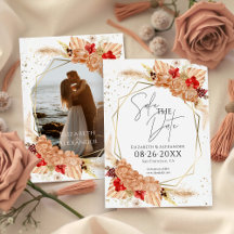 Boho Foto | Terracotta Wedding Save the Date