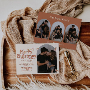 Boho Foto Weihnachtskarte Einladung