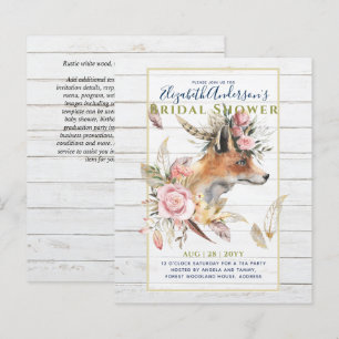 Boho FOX Brautparty Woodland Feathers Floral