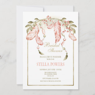 Boho Frame Dusche Einladung