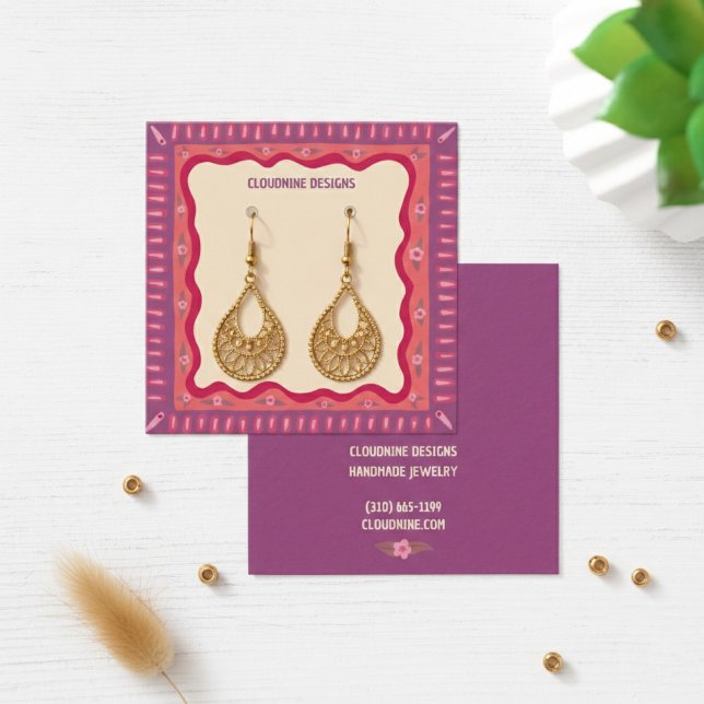 Boho Frame Earring Necklace Juwelier Display Card (Boho Frame Earring Necklace Jewelry Display Card
)