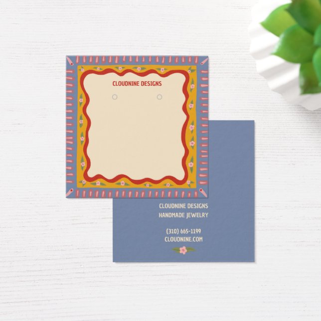 Boho Frame Earring Necklace Juwelier Display Card (Schreibtisch)