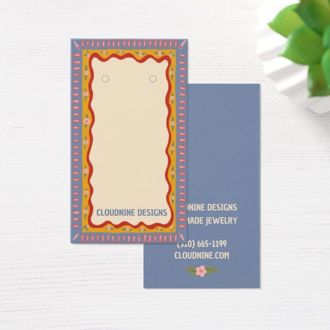 Boho Frame Earring Necklace Juwelier Display Card (Schreibtisch)