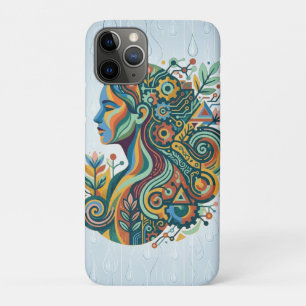 Boho-Frauen Geist Körper Seele Abstrakte Gehirn-Ku Case-Mate iPhone Hülle