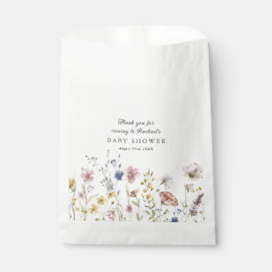 Boho Fresh Wildblumen Babydusche Geschenktütchen