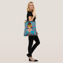 Boho Frida Style Tote Bag On Model Tote Bag