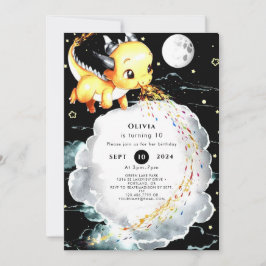 Boho Fun Dragon Birthday Einladung